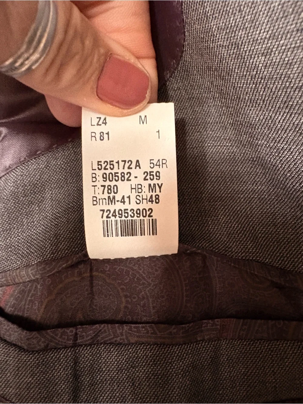 Lauren Ralph Lauren Blazer Mens 54R Gray 2-Button Wool Sport Coat Single Vent